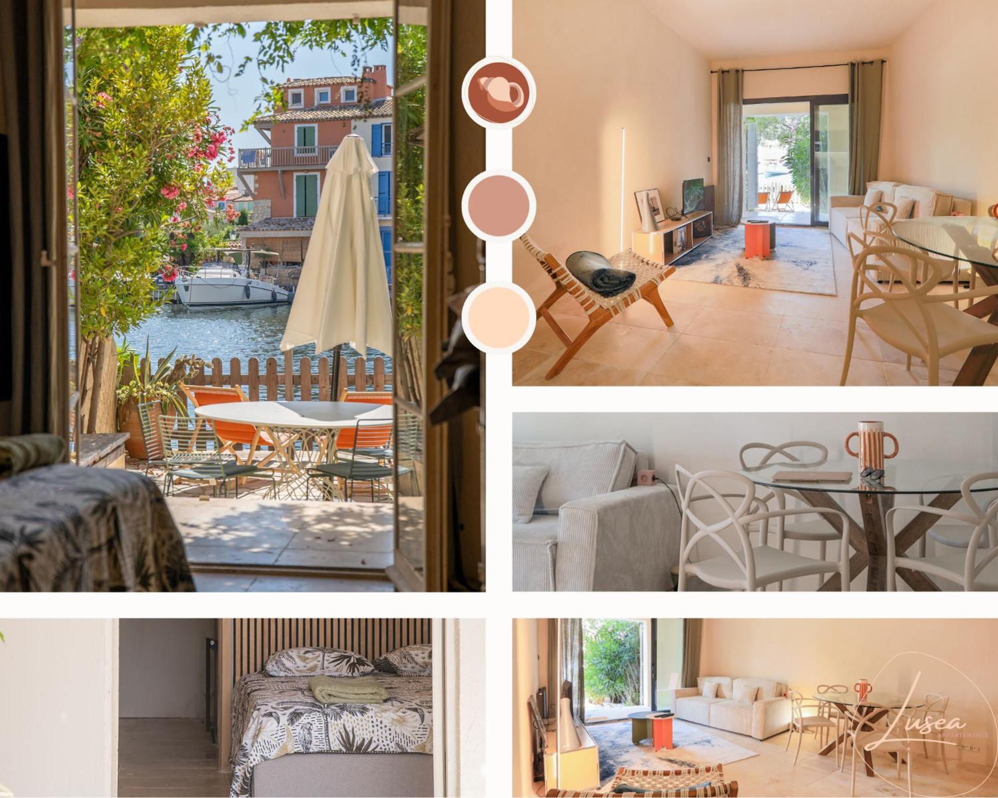 Appartement Amour Terrasse Sur L'Eau 格里莫 外观 照片